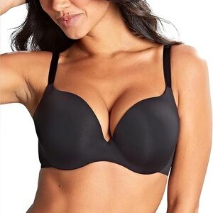 AUDEN SUPER PUSH UP PLUNGING WIRE-FREE BRA - BLACK SIZE 42DD (NEW WITH TAGS)